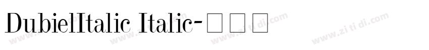 DubielItalic Italic字体转换